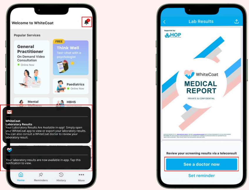 Whitecoat app after the screening